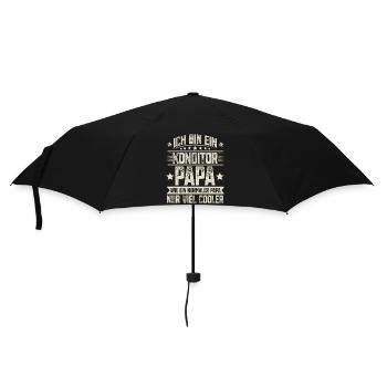 Konditor Papa - Regenschirm (klein) - Schwarz - Vorne