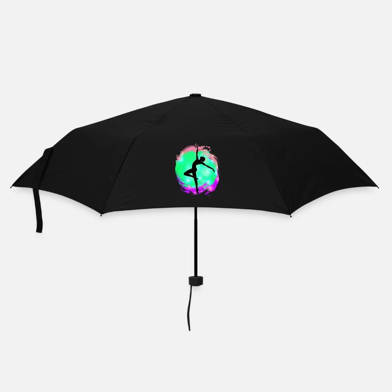 Tänzerin Silhouette Neon-Splash - Regenschirm (klein) - Schwarz