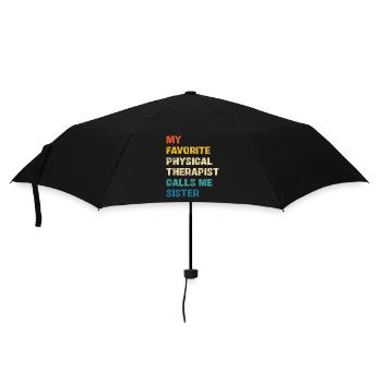 Lieblingsphysiotherapeutin nennt mich Schwester - Regenschirm (klein) - Schwarz - Vorne