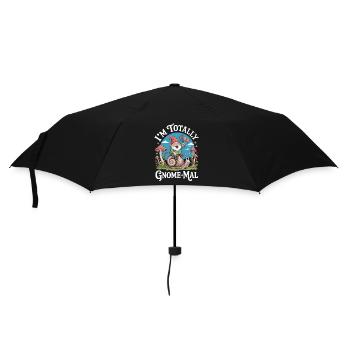 I’m Total Gnome-Mal : Drôle de nain de jardin avec - Parapluie standard - noir - Devant