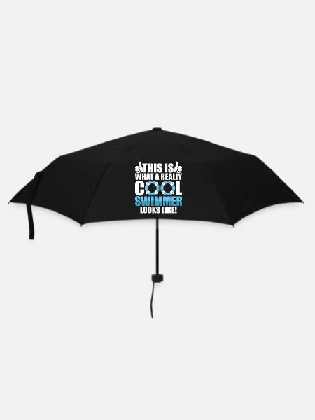 Schwimmen Wassersport Schwimmer Geschenke - Regenschirm (klein) - Schwarz