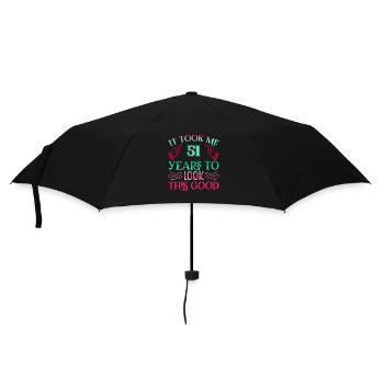 Es dauerte 51 Jahre um so gut auszusehen - Regenschirm (klein) - Schwarz - Vorne