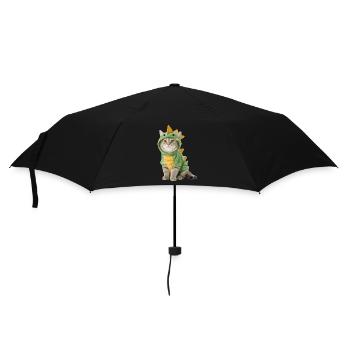 Cat Dino Dinosaur Costume Halloween - Umbrella (small) - black - Front