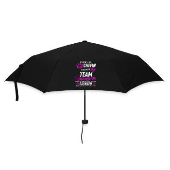 Chefin dieses Team Wahnsinn - Regenschirm (klein) - Schwarz - Vorne