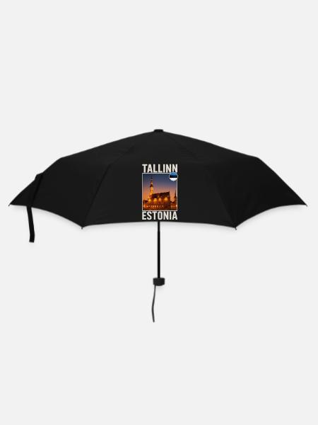 Tallinn Estland - Regenschirm (klein) - Schwarz