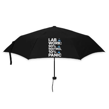 Lab Work 90% Waiting 10% Panic Clinical Lab - Regenschirm (klein) - Schwarz - Vorne