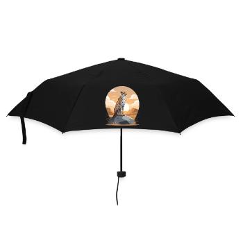 Guépard au coucher de soleil du désert - Parapluie standard - noir - Devant