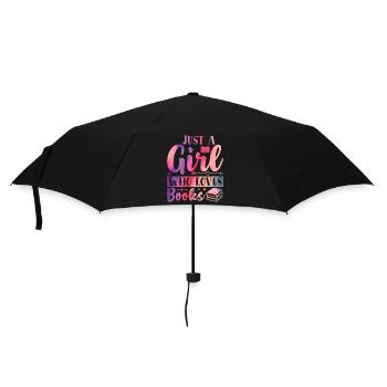 Just a girl who loves books - Umbrella (small) - black - Front