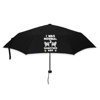 J’étais normal devant deux Samoyèdes - Parapluie standard - noir - Devant