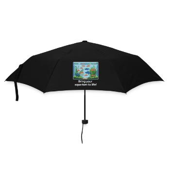 Aquarium Life: Lively Fish Tank Scene - Umbrella (small) - black - Front