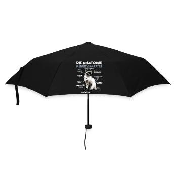 Siamkatzen T | Siamkatze Katzen Siam Katzenhalter - Regenschirm (klein) - Schwarz - Vorne