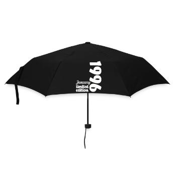 Birthday January 1996 Limited Edition Gift - Umbrella (small) - black - Front