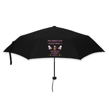 Nur hübsch sein reicht nicht - Regenschirm (klein) - Schwarz - Vorne