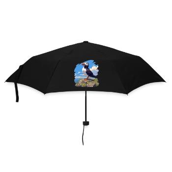 Puffin Papageientaucher - Regenschirm (klein) - Schwarz - Vorne