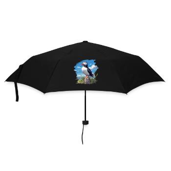 Puffin Papageientaucher - Regenschirm (klein) - Schwarz - Vorne
