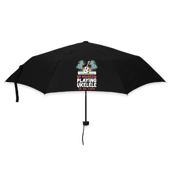 Hawaiian Ukulele Uke I Paused - Regenschirm (klein) - Schwarz - Vorne
