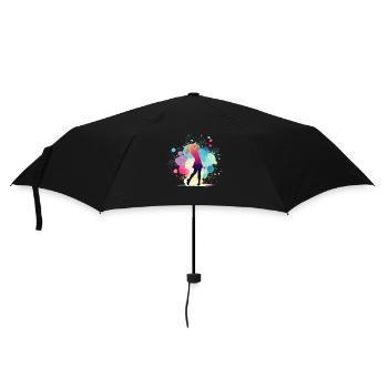 Golf, Golfeur, Golfeuse Femme, Golf Graphique - Parapluie standard - noir - Devant