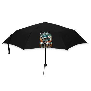 Vintage Dezember 1990 Limited Edition - Regenschirm (klein) - Schwarz - Vorne