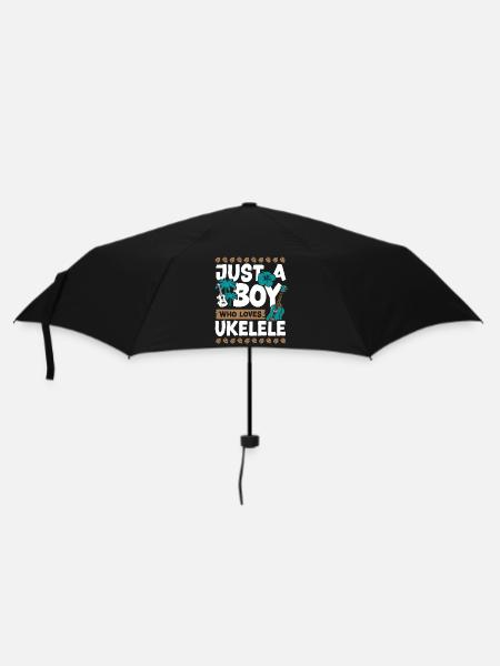 Hawaiian Ukulele Uke Boy Just A - Regenschirm (klein) - Schwarz