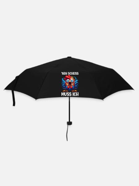 Nen Scheiss Muss Ich Lustiger Huhn Sarkasmus Humor - Regenschirm (klein) - Schwarz