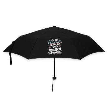  Ich Bin Trans Für Die Meisten Transparent Trans - Regenschirm (klein) - Schwarz - Vorne