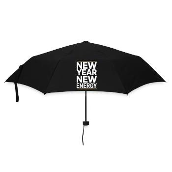 New Year New Energy Typography - Umbrella (small) - black - Front