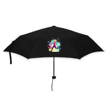 Coureur, course, marathon, jogging, jogging - Parapluie standard - noir - Devant