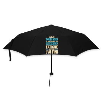 Ich bin Bäcker, ich höre nicht auf - Regenschirm (klein) - Schwarz - Vorne