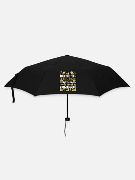 Bühnencrew Theatertechniker Lichtcrew - Regenschirm (klein) - Schwarz