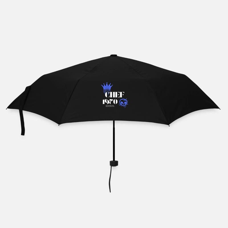 Chef Edition 1970 55th Birthday Saying - Umbrella (small) - black