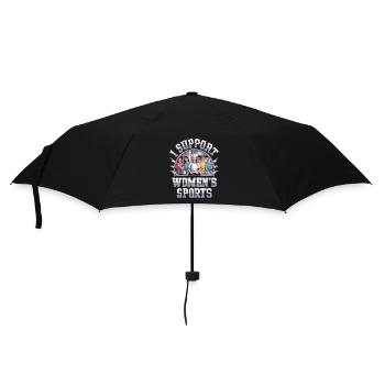 Je soutiens le bootleg inportable du sport féminin - Parapluie standard - noir - Devant
