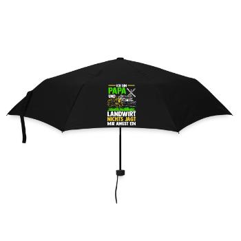 Ich Bin Papa Und Landwirt Nichts Jagt Mir Angst Ei - Regenschirm (klein) - Schwarz - Vorne