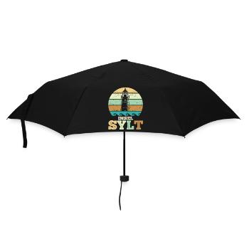 North Sea, Sylt Island, Wadden Sea, Fun - Umbrella (small) - black - Front