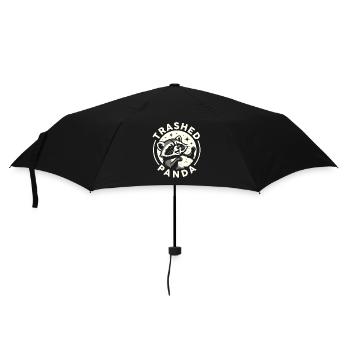 Trashed Panda Raccoon Funny Meme Design - Umbrella (small) - black - Front