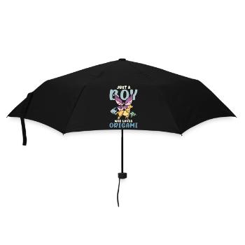 Only a boy loves origami - Umbrella (small) - black - Front