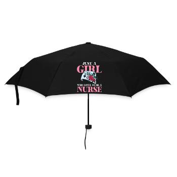 Nur eine Frau, die Krankenschwester liebt - Regenschirm (klein) - Schwarz - Vorne