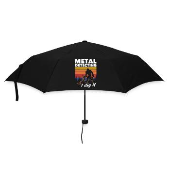 Dirt Fishing Big Foot - Regenschirm (klein) - Schwarz - Vorne
