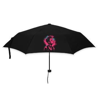 Punk Pop Art Portrait in Street Style - Umbrella (small) - black - Front