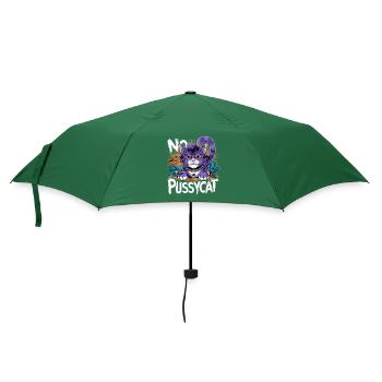 No Pussycat Rebellious Fighting Cat - Umbrella (small) - bottlegreen - Front