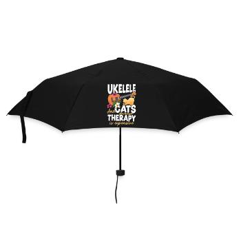Hawaiian Ukulele Uke Cat Ukulele - Umbrella (small) - black - Front