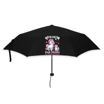 Big Sister Unicorn Lover Older Babe - Umbrella (small) - black - Front
