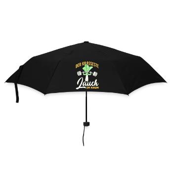 Gewichtheber DER KRASSESTE LAUCH IM GYM Lustig - Regenschirm (klein) - Schwarz - Vorne