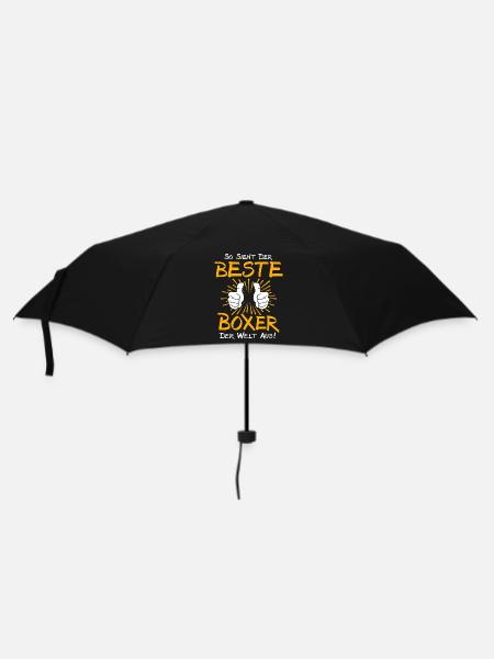 Boxer Geschenkidee - Regenschirm (klein) - Schwarz