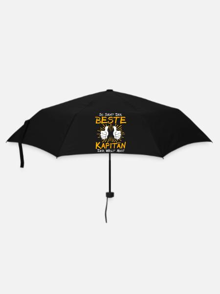Kapitän Geschenkidee - Regenschirm (klein) - Schwarz
