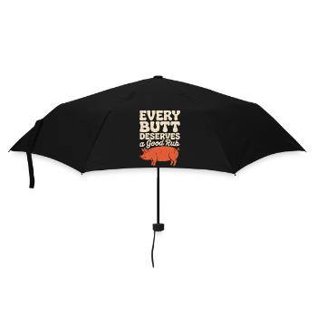 Art BBQ drôle pour hommes, femmes grillant de la viande - Parapluie standard - noir - Devant