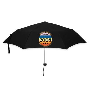 2008 Anniversaire Vintage Cadeau d'Anniversaire - Parapluie standard - noir - Devant