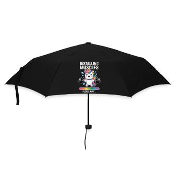 Unicorn Krafttraining Muskeln aufbauen - Regenschirm (klein) - Schwarz - Vorne