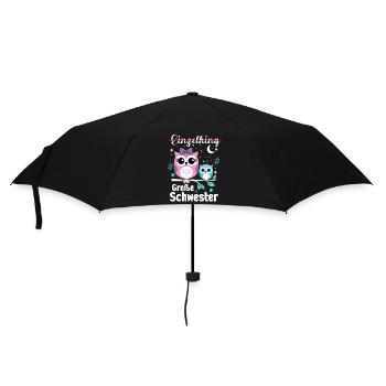 Big sister Owls Older baby Siblings - Umbrella (small) - black - Front