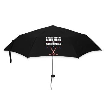 Alter Mann - Mannheim Eishockey Fan | Retro - Regenschirm (klein) - Schwarz - Vorne