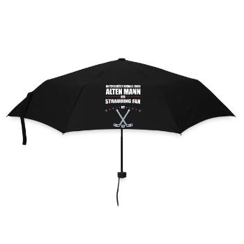 Alter Mann - Straubing Eishockey Fan | Retro - Regenschirm (klein) - Schwarz - Vorne
